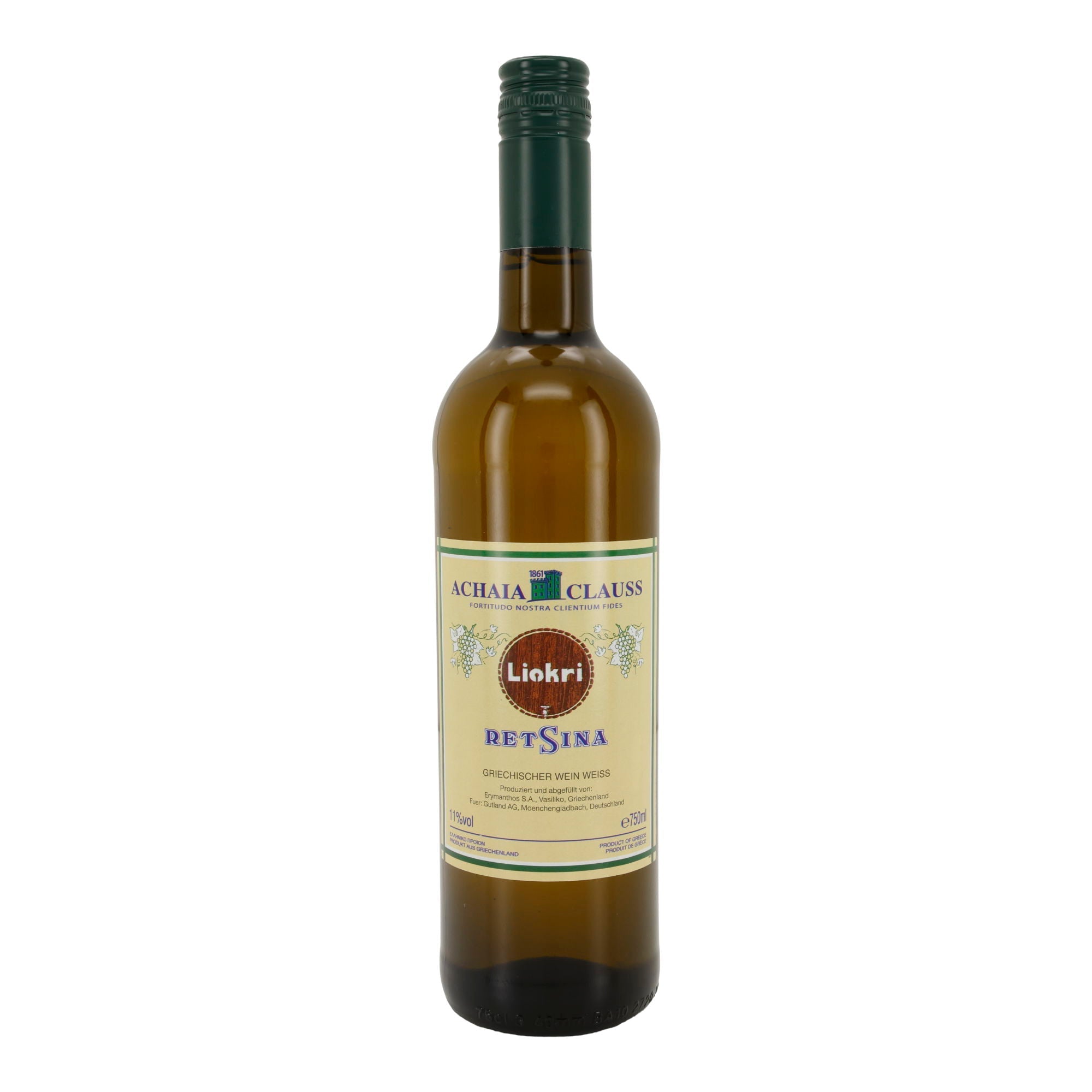 Retsina Liokri | Weißwein mit Harz | Achaia Clauss | 11,5 % vol. | 750 ml Achaia Clauss